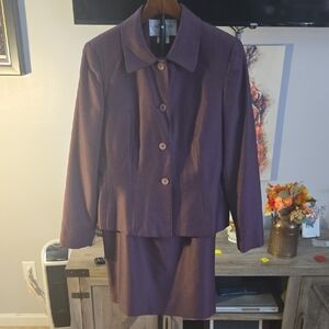 Jones New York Purple Two-Piece Skirt Suit